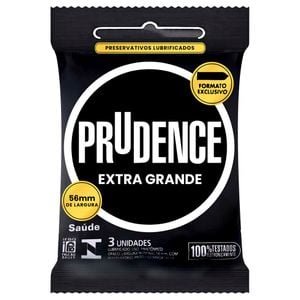 Preservativo Extra Grande Prudence com 3 Unidades