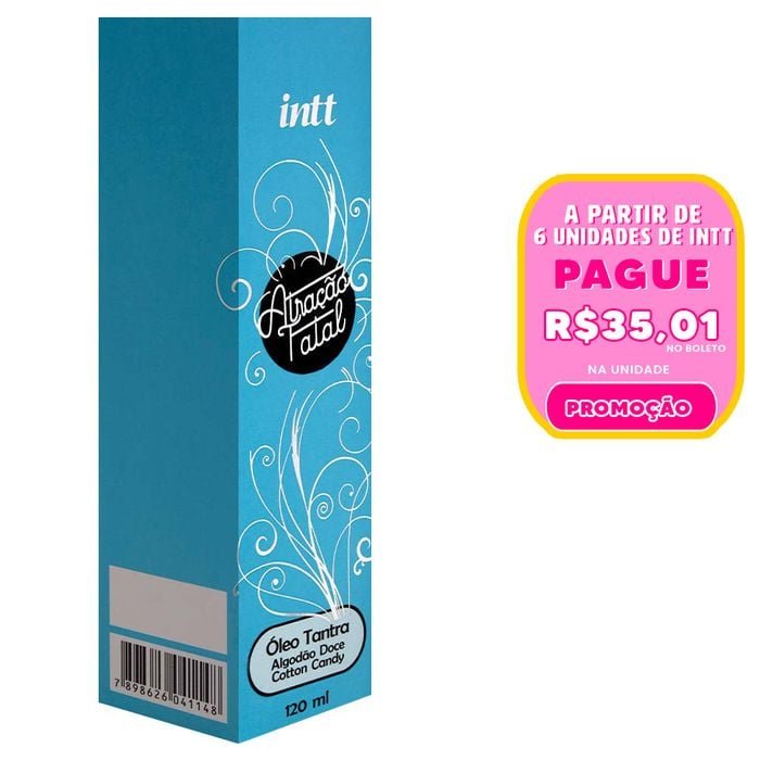 Atração Fatal Óleo de Massagem e Hidratação Aroma Algodão Doce 120ml