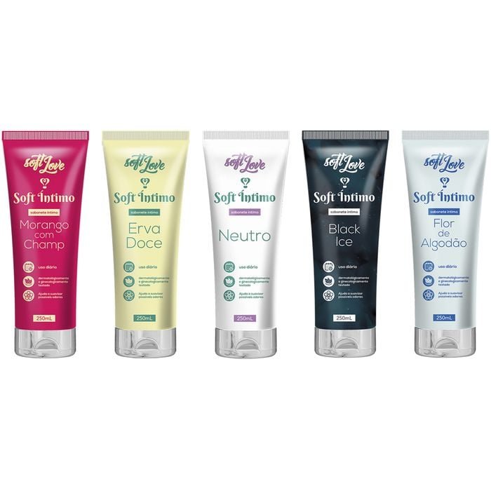Soft Íntimo Sabonete Feminino Uso Diário 250ml Da Soft Love