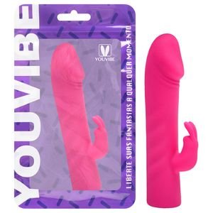 Vibrador Rabbit Ponto G e Estimulador Clitoriano com 9 Modos USK Vipmix